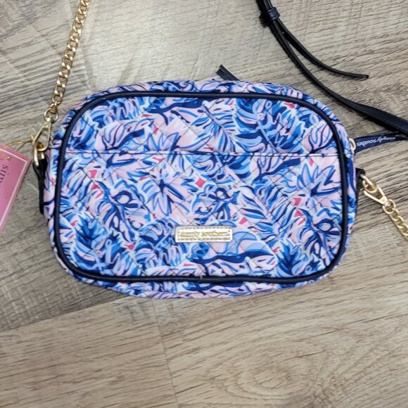 NWT Simply Southern Crossbody Leaf Blue Purse - Picture 1 of 6